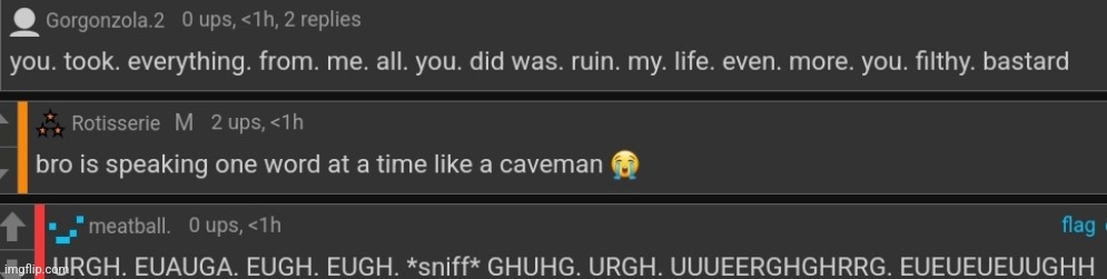 Me want stick and rock. Me want seggs ooga booga | made w/ Imgflip meme maker