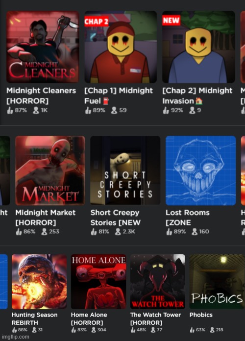 rate my taste in horror games 1-10 | made w/ Imgflip meme maker