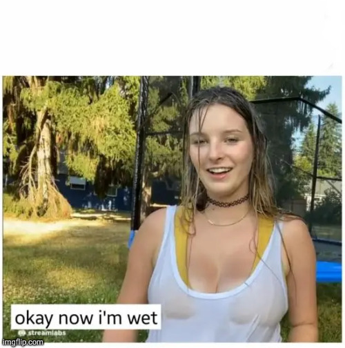Okay now I'm wet | image tagged in okay now i'm wet | made w/ Imgflip meme maker