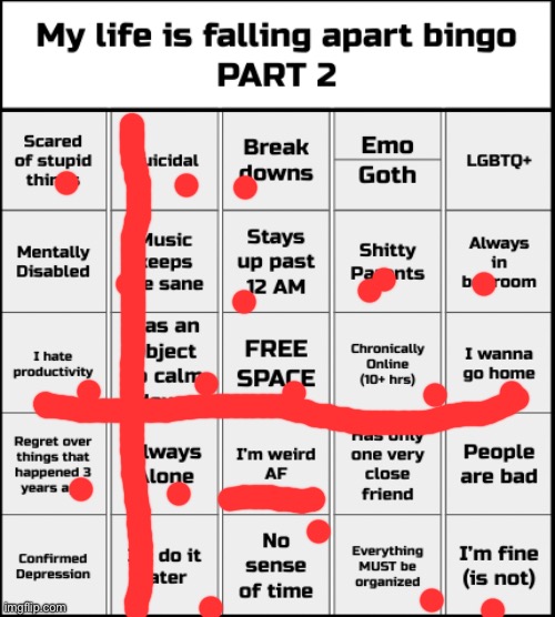 :moai: | image tagged in my life is falling apart bingo part 2 | made w/ Imgflip meme maker