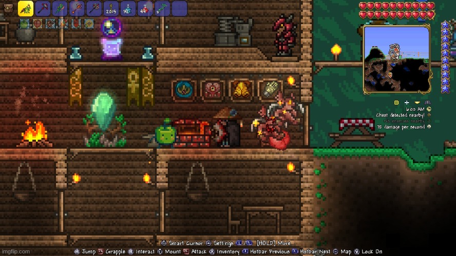 My first Expert Mode playthrough's progression so far! | image tagged in terraria,gaming,video games,screenshot,nintendo switch | made w/ Imgflip meme maker