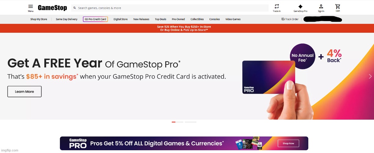 Free Year of GameStop Pro when you activate your GameStop Pro Credit