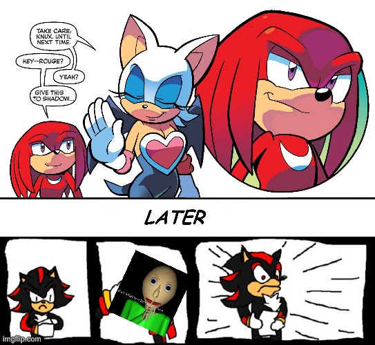 This is a real template (Hi im saki) | image tagged in knux | made w/ Imgflip meme maker