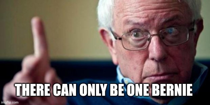 Bernie Sanders | THERE CAN ONLY BE ONE BERNIE | image tagged in bernie sanders | made w/ Imgflip meme maker