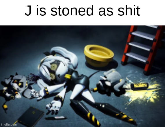 New video from GLITCH btw | J is stoned as shit | made w/ Imgflip meme maker