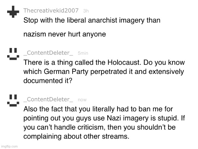 Anyways, he banned me for a comment pointing it out and deleted said comment. “But I’m not owner I can’t”— stfu you can because  | made w/ Imgflip meme maker