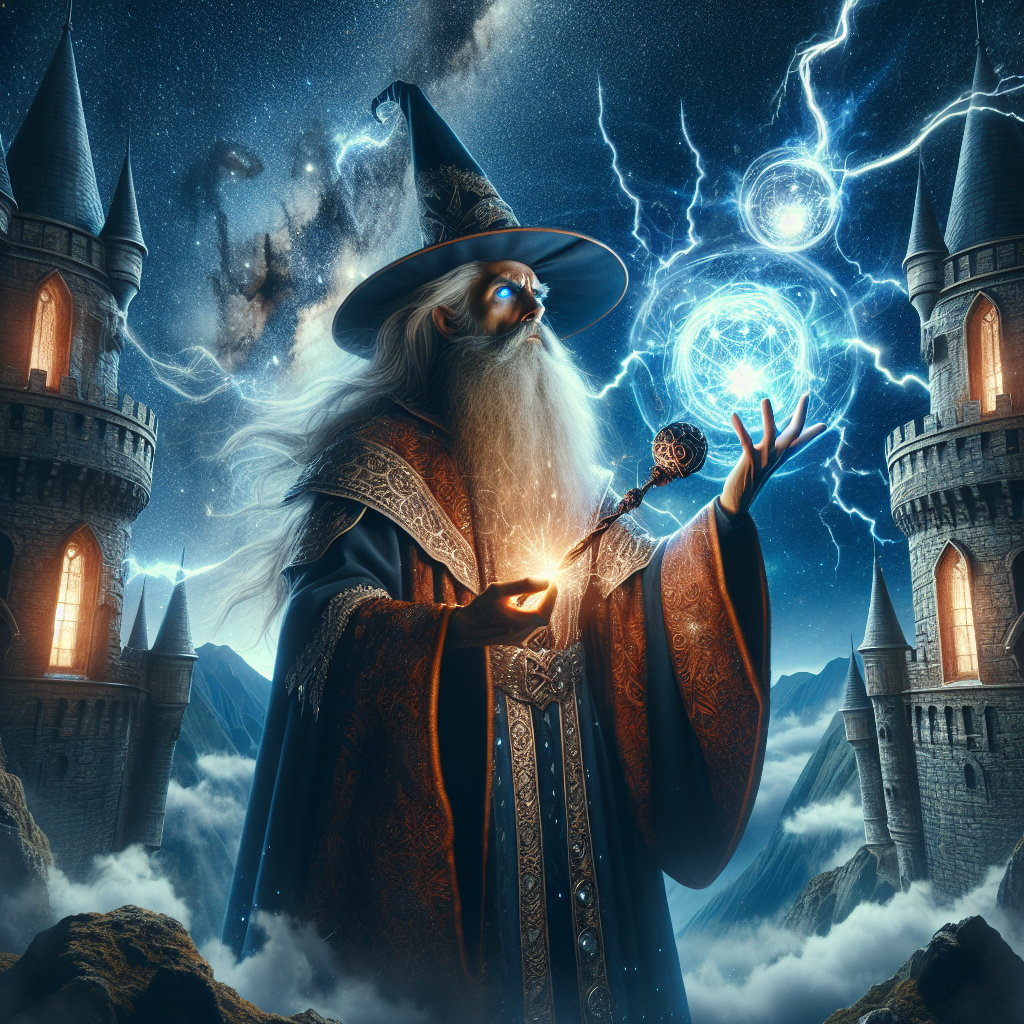 High Quality Wizard harnessing power Blank Meme Template