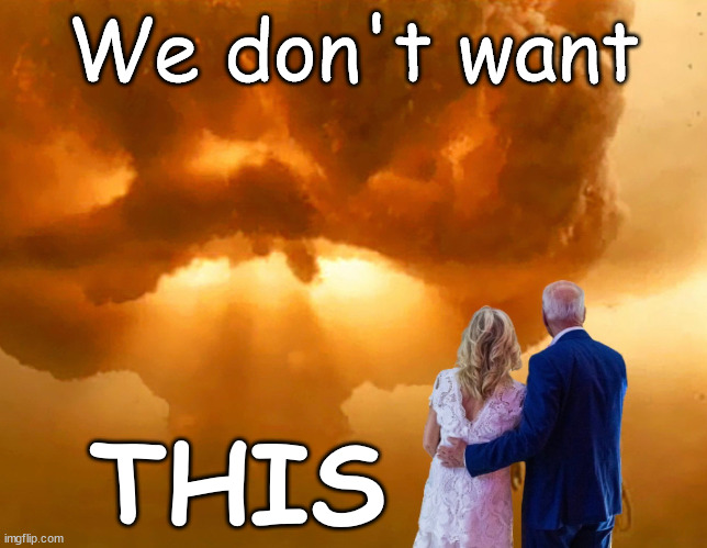 Nuclear holocaust ww3 Joe Biden template | We don't want THIS | image tagged in nuclear holocaust ww3 joe biden template | made w/ Imgflip meme maker