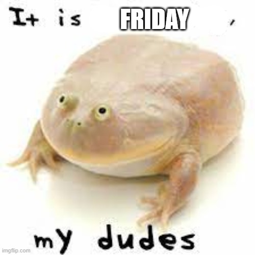 it is wendsday my dudes! | FRIDAY | image tagged in it is wendsday my dudes | made w/ Imgflip meme maker