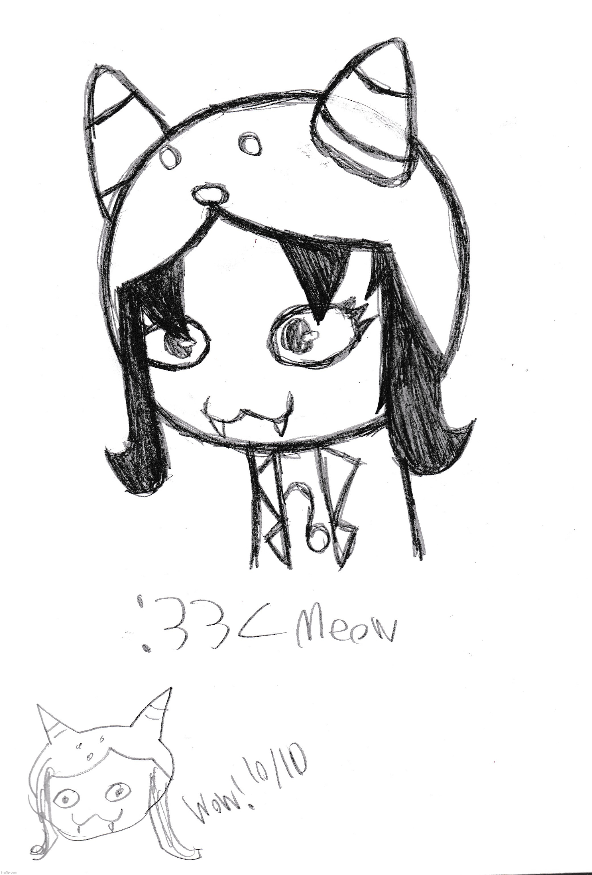 my grandpa drew the nep at the bottom | made w/ Imgflip meme maker