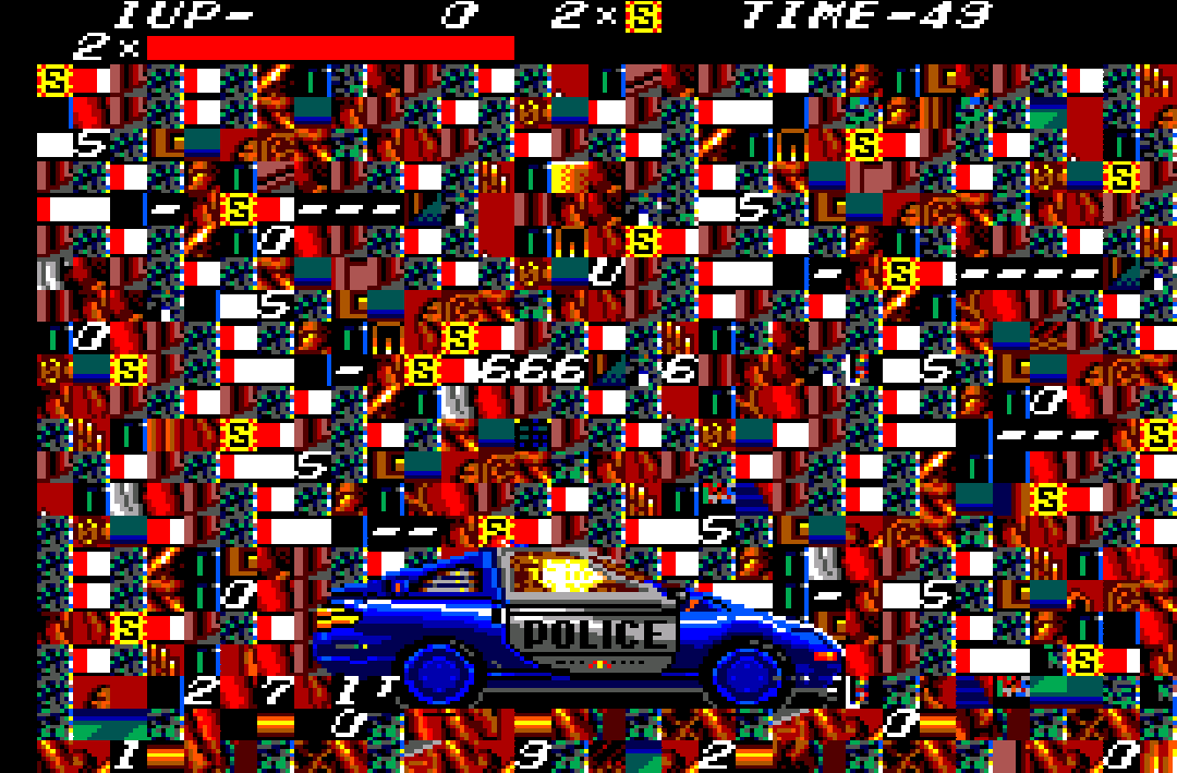 High Quality Streets of Rage Police Car glitch Blank Meme Template