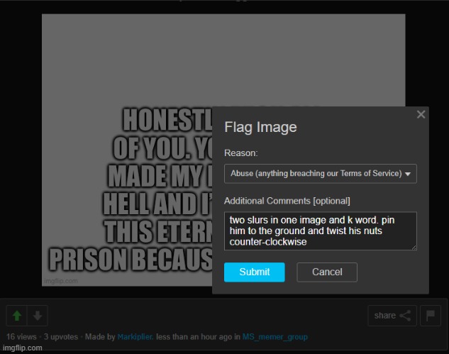 mfs out here getting pissy over a meme website (they can just turn the computer off) | made w/ Imgflip meme maker