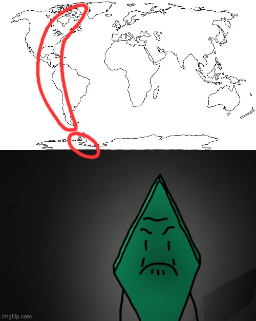 image tagged in world map blank,angry rhombus | made w/ Imgflip meme maker