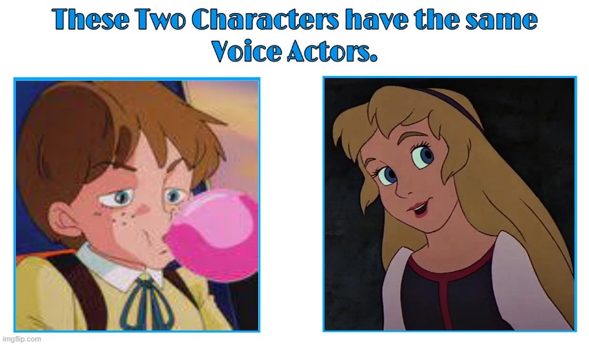 same voice actor | image tagged in same voice actor,anime,disney princesses,michelle,fun fact,voices | made w/ Imgflip meme maker