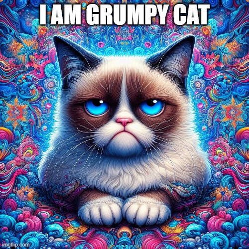I AM GRUMPY CAT | I AM GRUMPY CAT | image tagged in grumpy cat | made w/ Imgflip meme maker