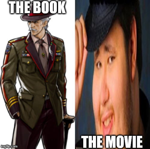 The book/The movie | THE BOOK; THE MOVIE | image tagged in how they picture it/how it actually is | made w/ Imgflip meme maker