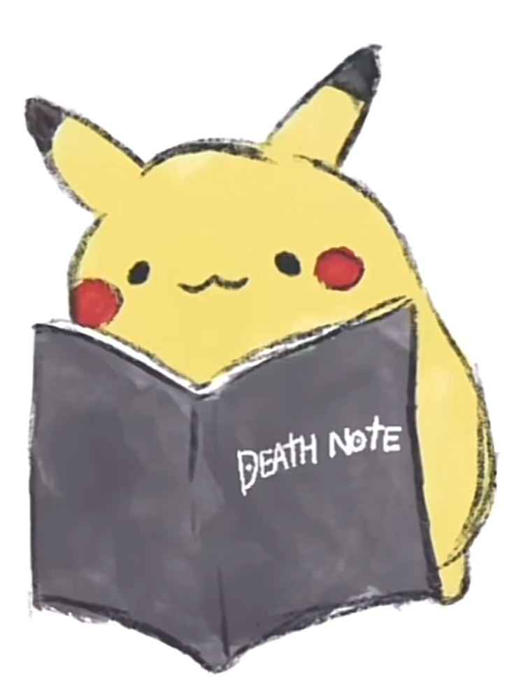 High Quality Death note pikachu Blank Meme Template