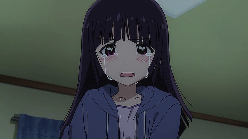 High Quality Sad Anime Girl Blank Meme Template
