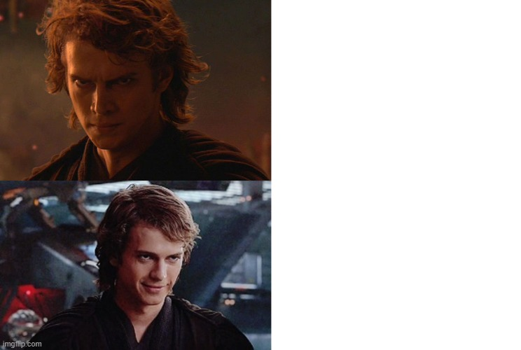 Anakin No Yes Drake Style Blank Meme Template