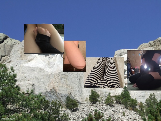 Mount Rushmore of thigh reveals | image tagged in mount rushmore | made w/ Imgflip meme maker