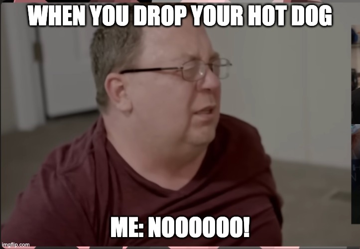 TCAP Jerry | WHEN YOU DROP YOUR HOT DOG; ME: NOOOOOO! | image tagged in tcap jerry,hot dog,drop,funny,dog,mfw | made w/ Imgflip meme maker