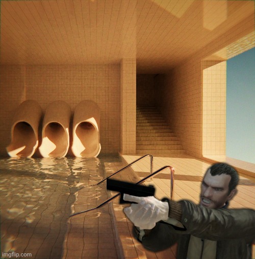 Niko Bellic in the Liminal Space | made w/ Imgflip meme maker