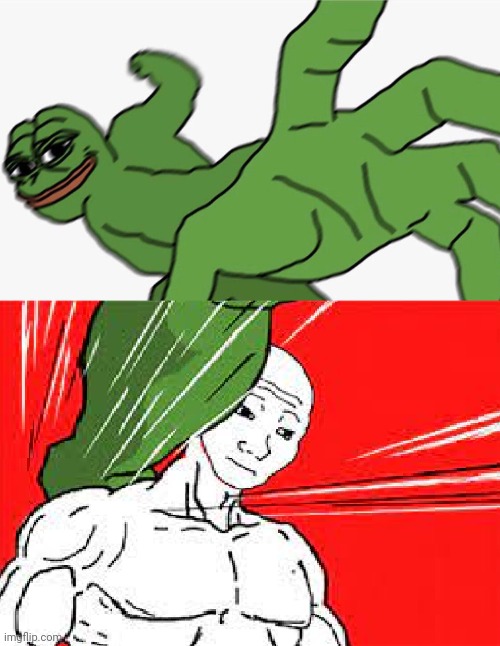 Pepe punch vs. Dodging Wojak | image tagged in pepe punch vs dodging wojak | made w/ Imgflip meme maker