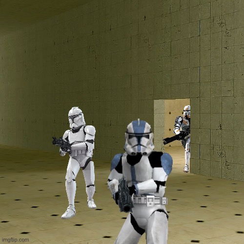 Clones in liminal space because sorta trend | made w/ Imgflip meme maker