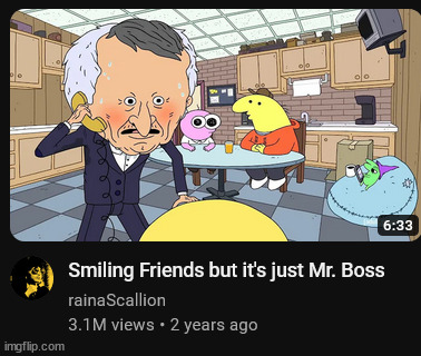 why does mr boss have okayasu's hair | made w/ Imgflip meme maker