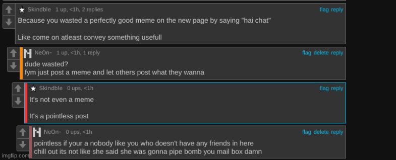 roasted or nah also fuck u to that person | made w/ Imgflip meme maker