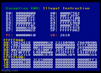Megadrive illegal instruction | image tagged in gifs,gaming | made w/ Imgflip images-to-gif maker