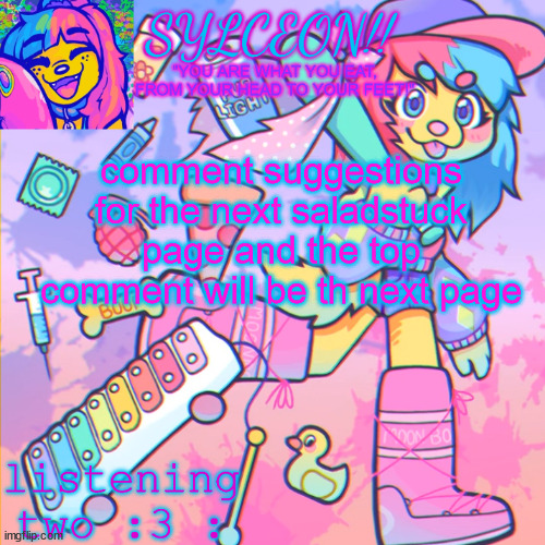 THIS IS SYLCEON SPEAKJIN AND UR LISTENIN 2 4LUNG!! | comment suggestions for the next saladstuck page and the top comment will be th next page | image tagged in this is sylceon speakjin and ur listenin 2 4lung | made w/ Imgflip meme maker