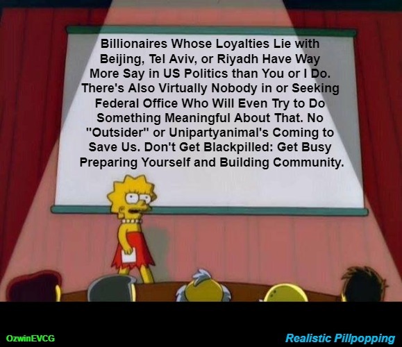 Realistic Pillpopping | image tagged in lisa simpson's presentation,occupied usa,unipartyanimals,rigged elections,be prepared,blue or red pill | made w/ Imgflip meme maker