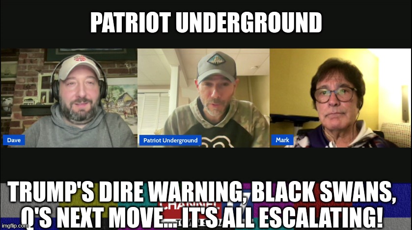 Patriot Underground: Trump's Dire Warning, Black Swans, Q's Next Move... It's All Escalating!   (Video) 