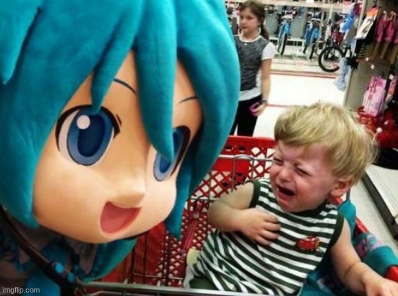 ah yes, and here we have Mikudayo harassing children. | made w/ Imgflip meme maker