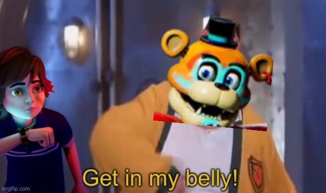 I found this template in a stream | image tagged in get in my belly | made w/ Imgflip meme maker