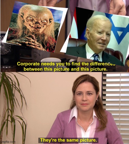 Crypty Joe Biden/Tales From The Creep Keeper | image tagged in memes,they're the same picture,joe biden,crypt keeper,2024,news | made w/ Imgflip meme maker