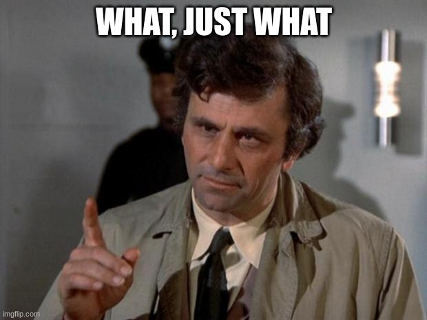I have just a few questions.... | WHAT, JUST WHAT | image tagged in i have just a few questions | made w/ Imgflip meme maker