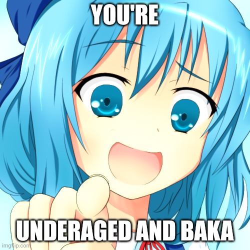 YOU'RE UNDERAGED AND BAKA | made w/ Imgflip meme maker