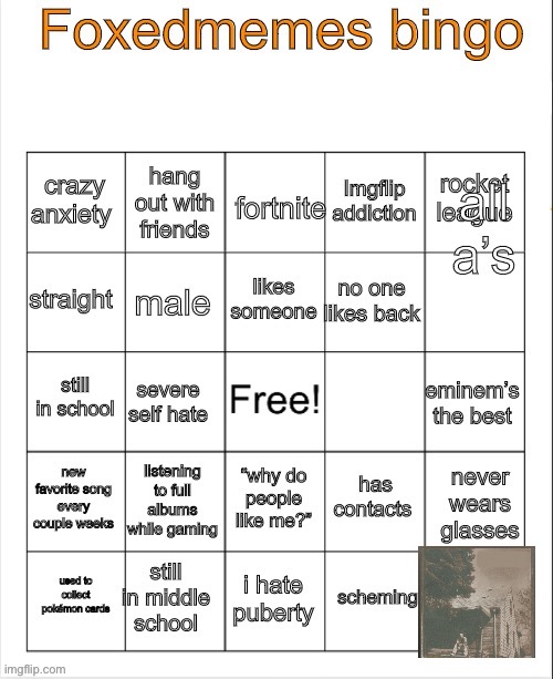 ayo msmg fill this out | image tagged in foxedmemes bingo | made w/ Imgflip meme maker