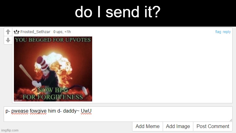 do I send it? | made w/ Imgflip meme maker