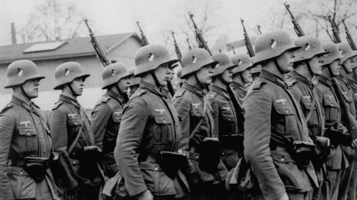High Quality german soldiers marching Blank Meme Template