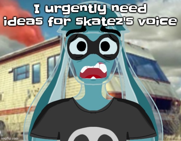 Bro | I urgently need ideas for skatez's voice | image tagged in skatez waltuh | made w/ Imgflip meme maker