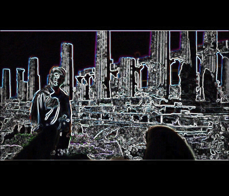 High Quality man in ruin clipart Blank Meme Template