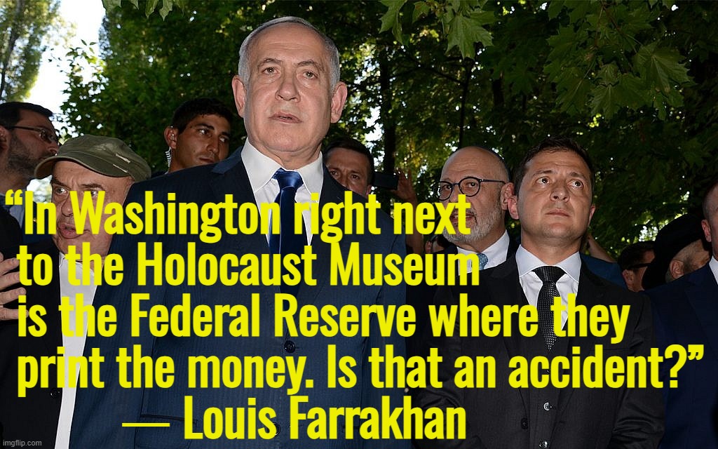 I retort, you deride . . . Mike Pelosi or Nancy Johnson? | “In Washington right next
 to the Holocaust Museum
 is the Federal Reserve where they
 print the money. Is that an accident?” 
          ― Louis Farrakhan﻿ | image tagged in joe biden,war criminal,genocide,palestine,ukraine | made w/ Imgflip meme maker