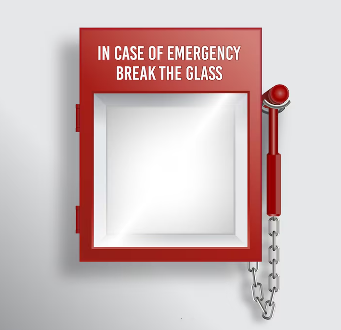High Quality Break Glass in Emergency Blank Meme Template