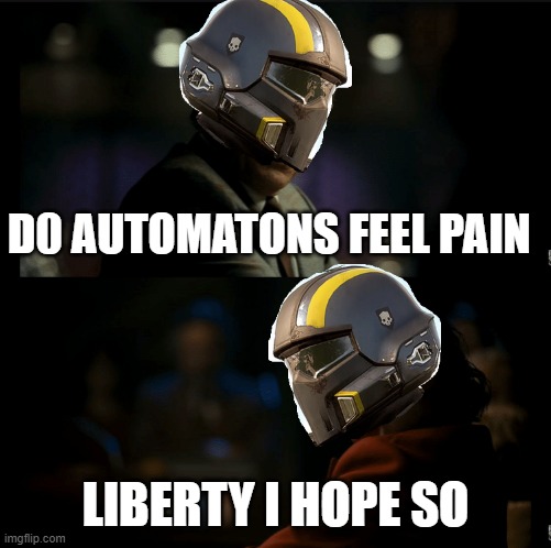 do automatons feel pain | D0 AUTOMATONS FEEL PAIN; LIBERTY I HOPE SO | image tagged in joker im tired of pretending | made w/ Imgflip meme maker