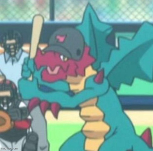 Him | image tagged in baseball druddigon | made w/ Imgflip meme maker