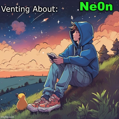 High Quality Ne0n's Chill Announcement Temp Blank Meme Template