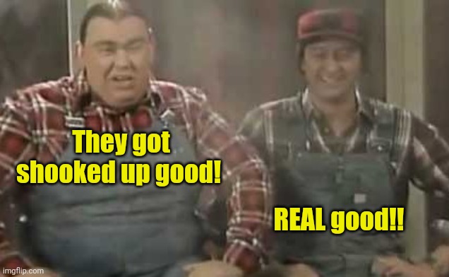 Blowed up good - SCTV | They got shooked up good! REAL good!! | image tagged in blowed up good - sctv | made w/ Imgflip meme maker